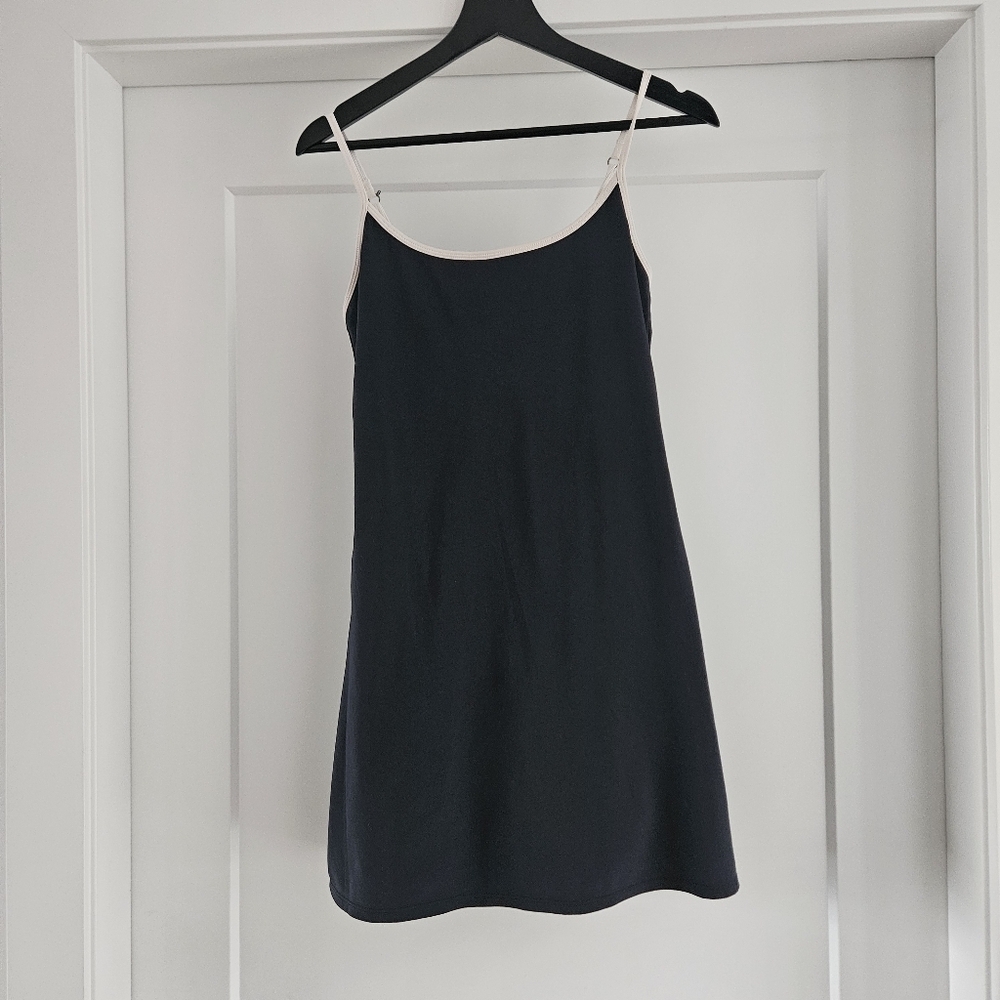 Abercrombie & Fitch Mini Dress w/ Shorts Under Black With White Trim Small Tall